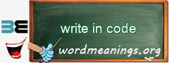 WordMeaning blackboard for write in code